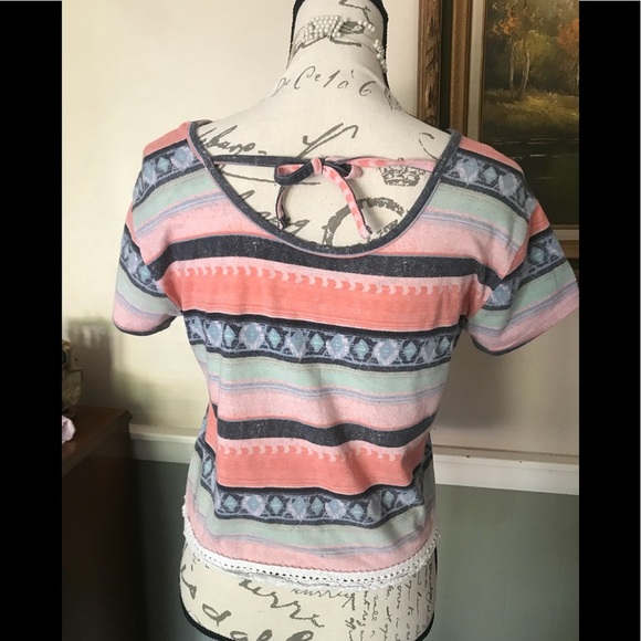 Mudd Striped Shirt Blouse - Picture 1 of 6